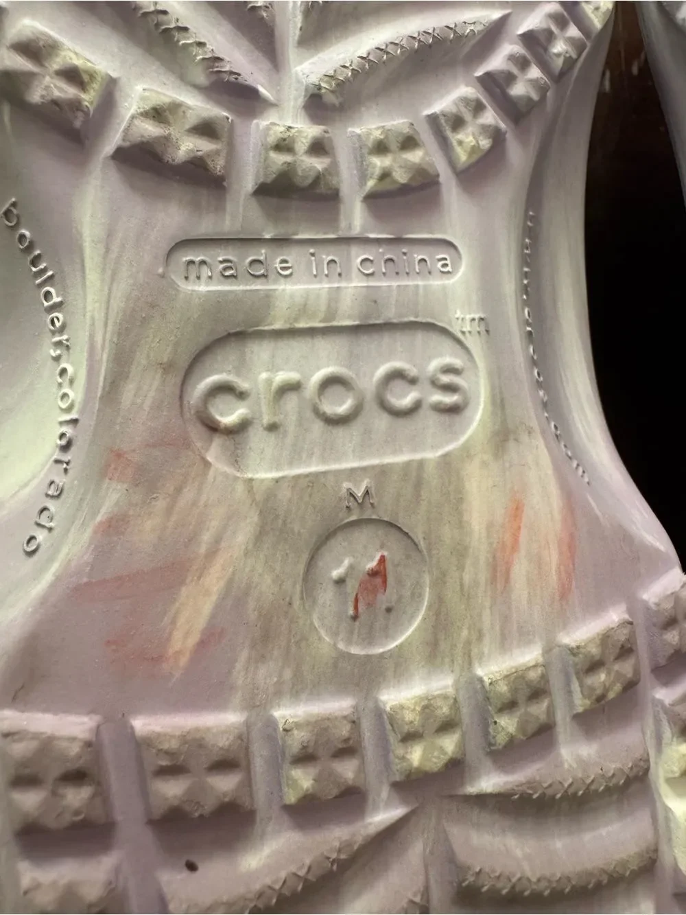 Crocs Marbled Tie Dye Swirl Slip On Lavender Clogs 11